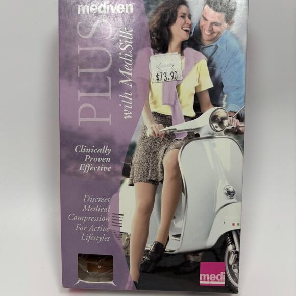 Mediven Plus Compression Stockings 20-30 mmHg Sz VII Open Toe Calf Beige Medical - Picture 3 of 9